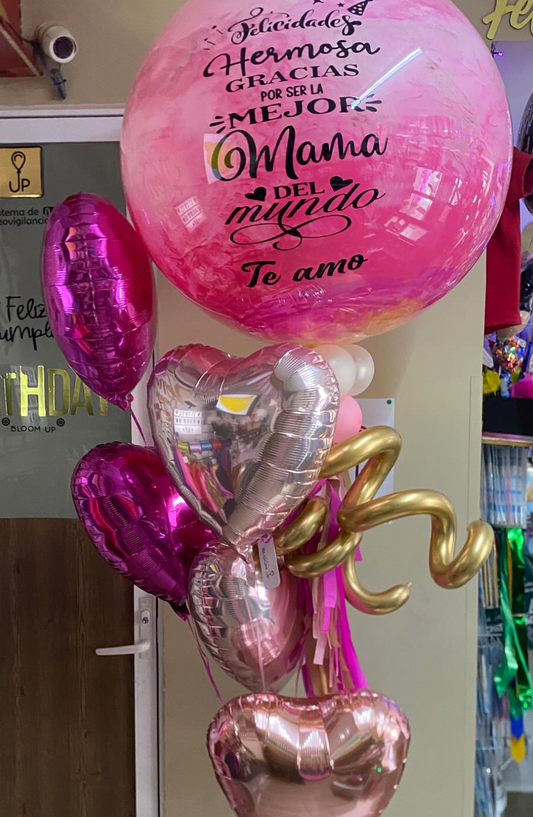 Feliz Día Mamá Bouquet Globo JUMBO